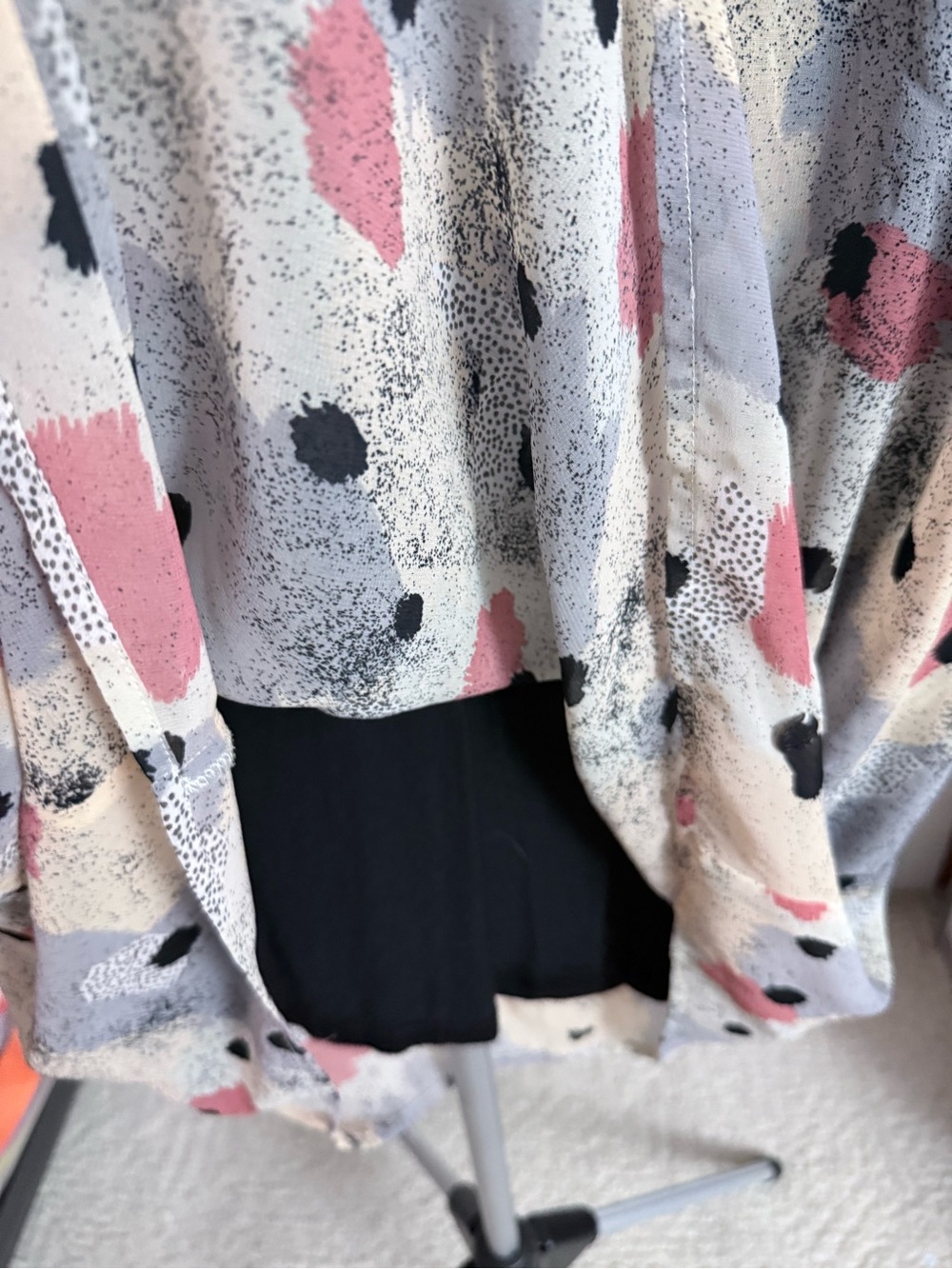 Abstract water color print dress Danish brand Numph tunic shift midi (36) small - Picture 10 of 13